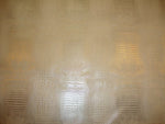 Load image into Gallery viewer, Vinyl faux fake Leather Alligator Glossy 2 tone CREAM GOLD  Metallic Embossed shinny upholstery fabric sold BTY 54" Wide
