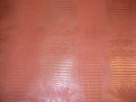 Load image into Gallery viewer, faux fake Leather Alligator ROSE SILVER Metallic Embossed upholstery fabric sold BTY 54" Wide

