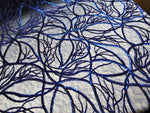 Load image into Gallery viewer, Royal Blue Vein Embroidered Sheer Sequin Lace 52” Wide || Fabric by the Yard
