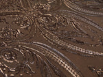Load image into Gallery viewer, Copper Victorian Egg Tulip Sequin Mesh 4-Way Stretch 55” Wide || Fabric by the Yard
