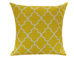 Load image into Gallery viewer, Set of 2 Yellow White Moroccan Water Resistant Canvas Zippered 18” x18” Pillows || Home Décor
