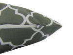 Load image into Gallery viewer, Set of 2 Grey White Moroccan Canvas Zippered 18” x18” Pillows || Home Décor
