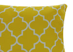 Load image into Gallery viewer, Set of 2 Yellow White Moroccan Water Resistant Canvas Zippered 18” x18” Pillows || Home Décor

