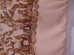 Load image into Gallery viewer, Rose Gold Nude SUTRA Sequin Stretch Mesh 55" Wide || Fabric by the Yard
