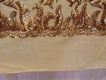 Load image into Gallery viewer, Gold Eggnog SUTRA Sequin Strech Mesh 55" Wide || Fabric by the Yard
