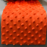 Load image into Gallery viewer, Neon Orange Soft Minky Dimple Dot Faux Fur Fabric 60” || Fabric by the Yard
