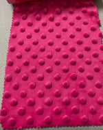 Load image into Gallery viewer, Hot Pink Soft Minky Dimple Dot Faux Fur Fabric 60” || Fabric by the Yard
