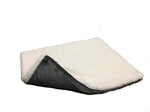 Load image into Gallery viewer, Ivory Sherpa Memory Foam Pet Bed Gray Minky Back 18"x24" || Home Décor
