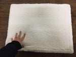 Load image into Gallery viewer, Ivory Sherpa Memory Foam Pet Bed Gray Minky Back 18"x24" || Home Décor
