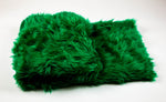 Load image into Gallery viewer, Green Shaggy Faux Fur Suede Back 108”x60” Throw Blanket || Home Décor
