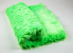Load image into Gallery viewer, Lime Shaggy Faux Fur Suede Back 108”x60” Throw Blanket || Home Décor
